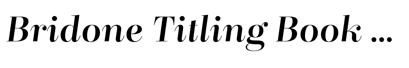 Bridone Titling Book Italic